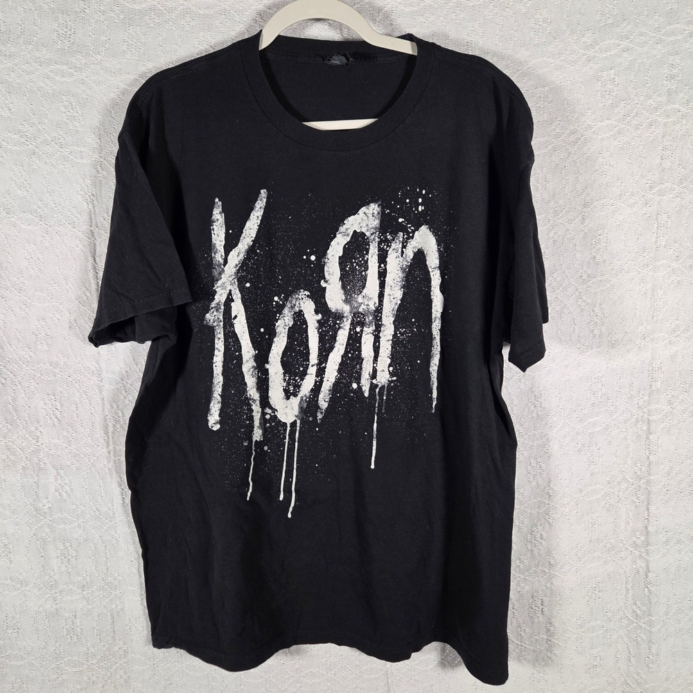 Korn Still A Freak Band Graphic T-Shirt Mens XL Black Nu Metal Rock Optima Tee